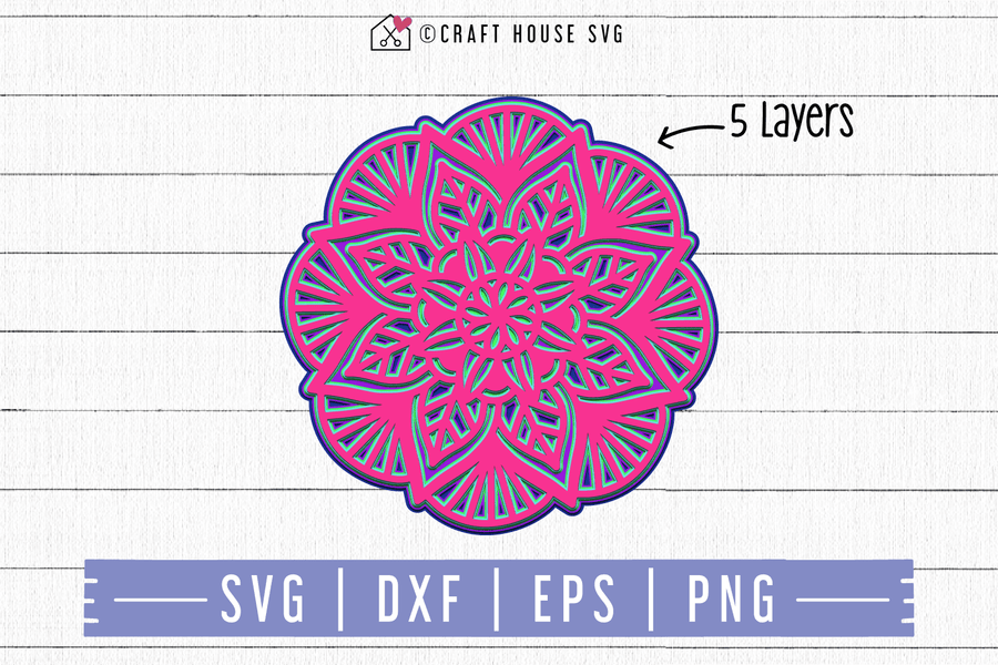 FREE 3D Layered Mandala SVG | FB91 Craft House SVG - SVG files for Cricut and Silhouette