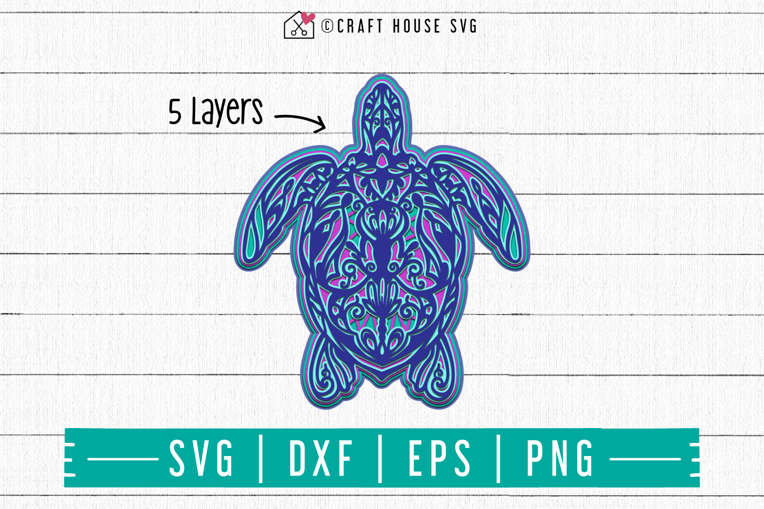 FREE 3D Turtle Layered Mandala SVG | FB89 Craft House SVG - SVG files for Cricut and Silhouette