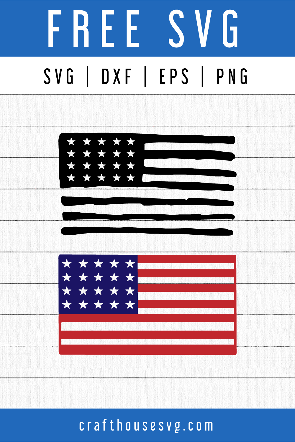 FREE American Flag SVG | FB115 Craft House SVG - SVG files for Cricut and Silhouette