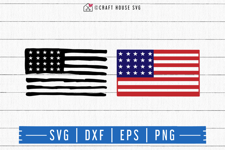 FREE American Flag SVG | FB115 Craft House SVG - SVG files for Cricut and Silhouette