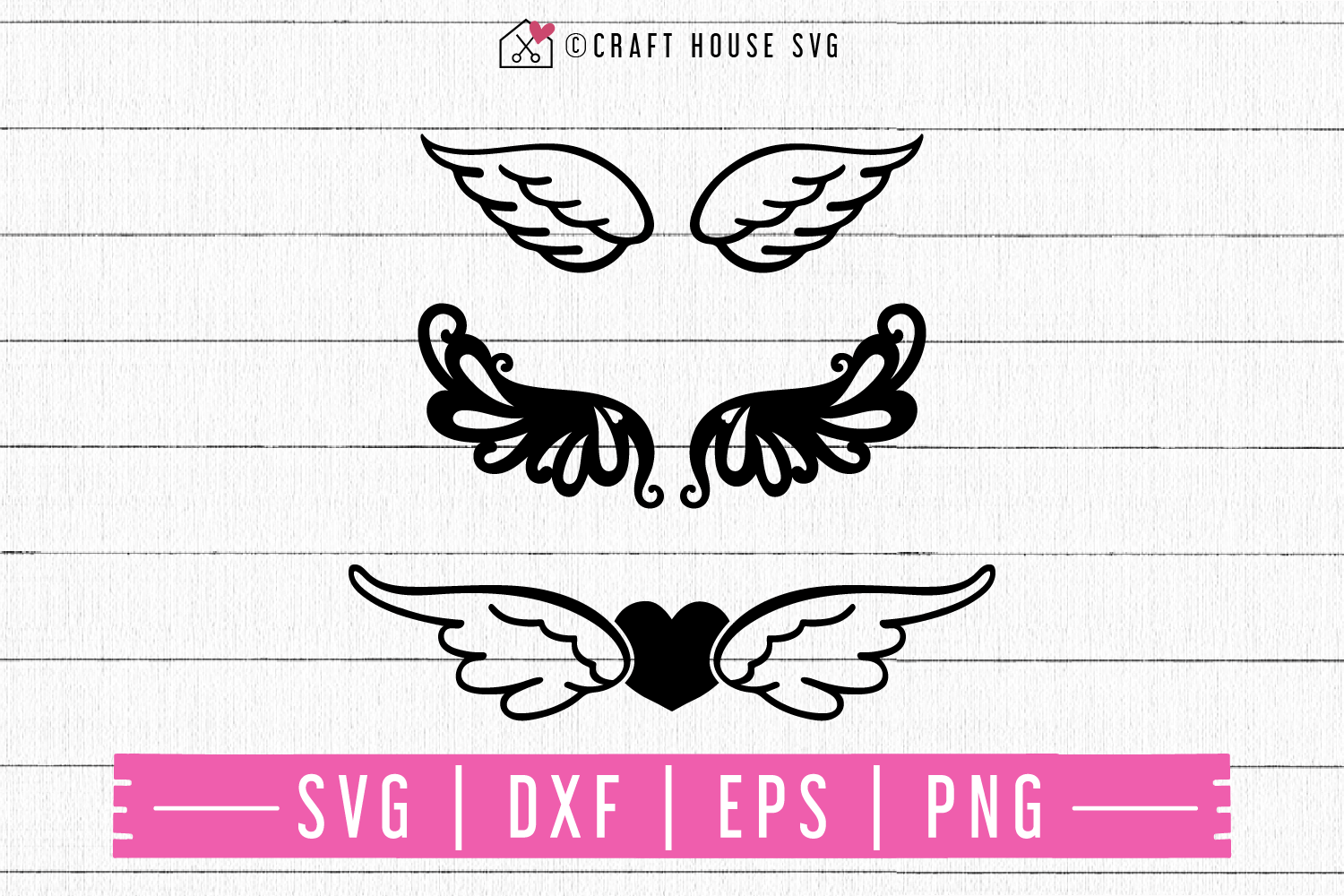 FREE Angel wings SVG | FB92 Craft House SVG - SVG files for Cricut and Silhouette