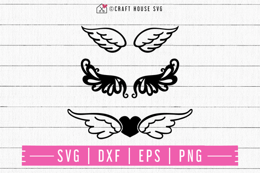 FREE Angel wings SVG | FB92 Craft House SVG - SVG files for Cricut and Silhouette