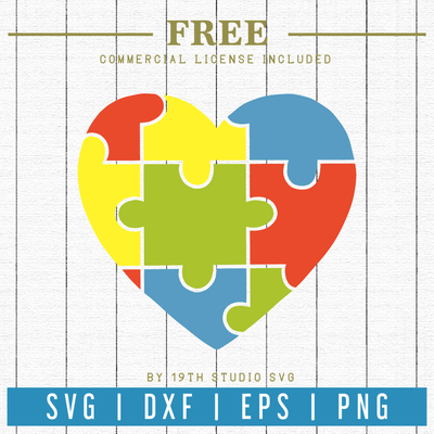 FREE Autism Awareness SVG | FB23 Craft House SVG - SVG files for Cricut and Silhouette