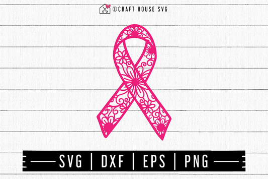 FREE Awareness ribbon mandala SVG | FB111 Craft House SVG - SVG files for Cricut and Silhouette