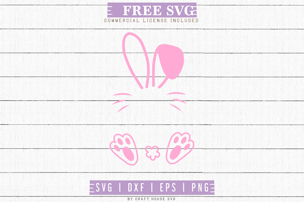 Free Bunny Monogram SVG | FB61 Craft House SVG - SVG files for Cricut and Silhouette