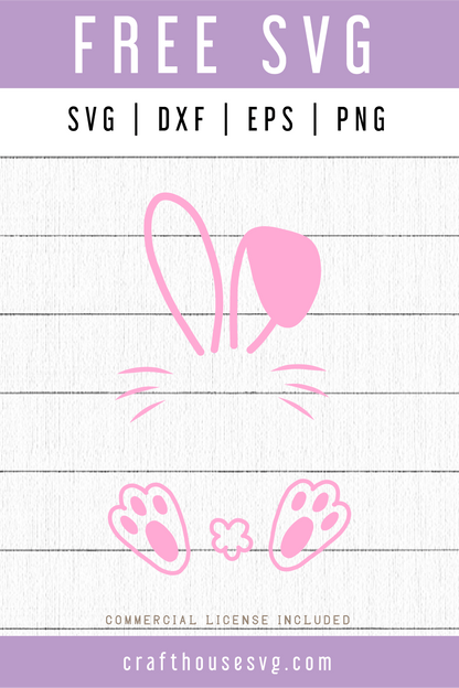 Free Bunny Monogram SVG | FB61 Craft House SVG - SVG files for Cricut and Silhouette
