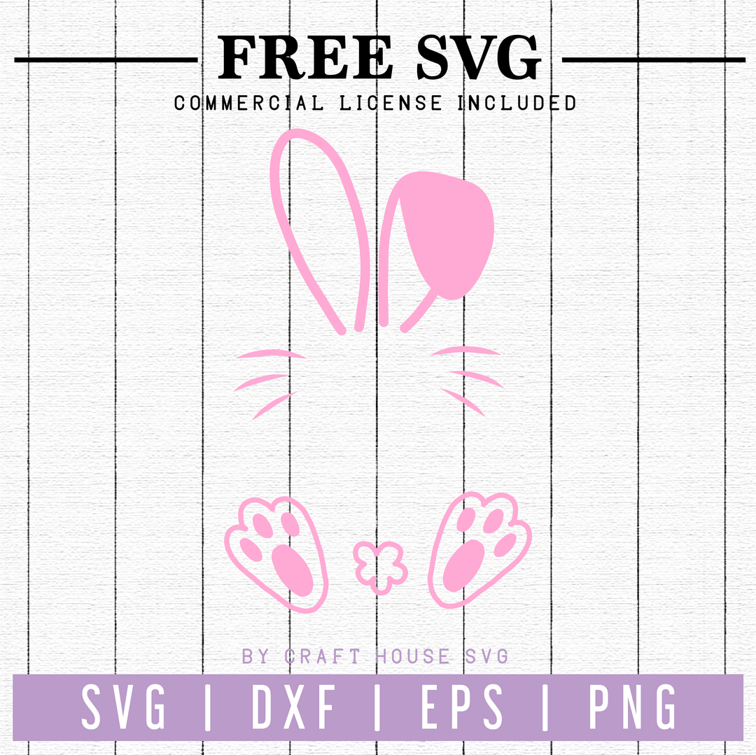 Free Bunny Monogram SVG | FB61 Craft House SVG - SVG files for Cricut and Silhouette