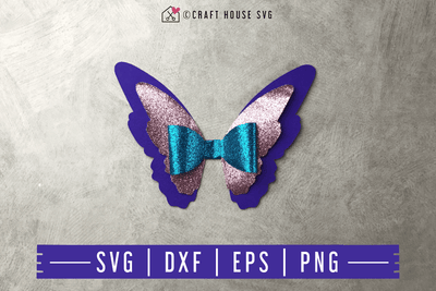 FREE Butterfly Hair bow SVG | FB126 Craft House SVG - SVG files for Cricut and Silhouette