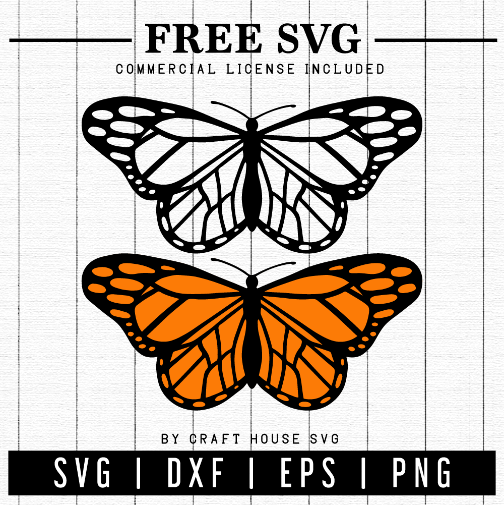 FREE Butterfly SVG | FB118 Craft House SVG - SVG files for Cricut and Silhouette
