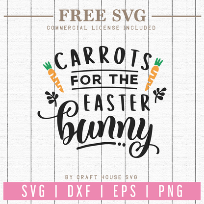 Free Carrots for the Easter Bunny SVG | FB69 Craft House SVG - SVG files for Cricut and Silhouette