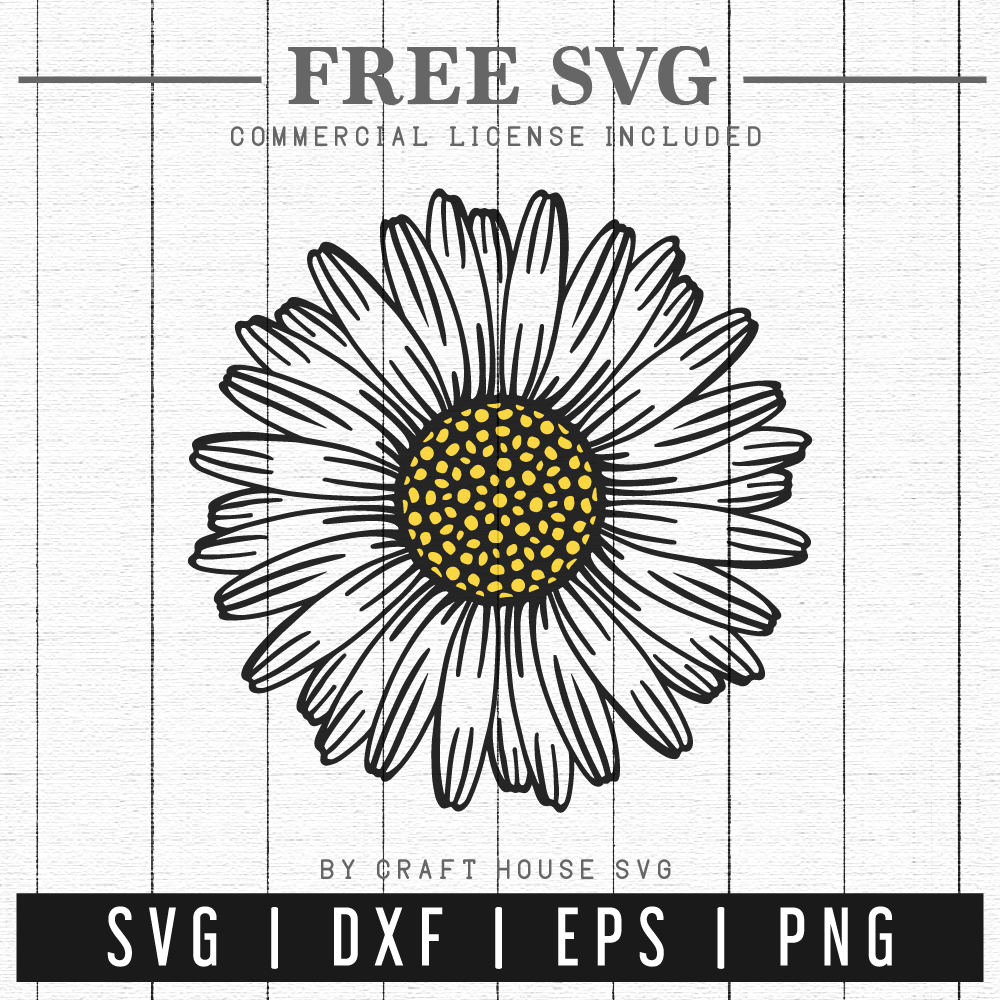 FREE Daisy SVG | FB104 Craft House SVG - SVG files for Cricut and Silhouette