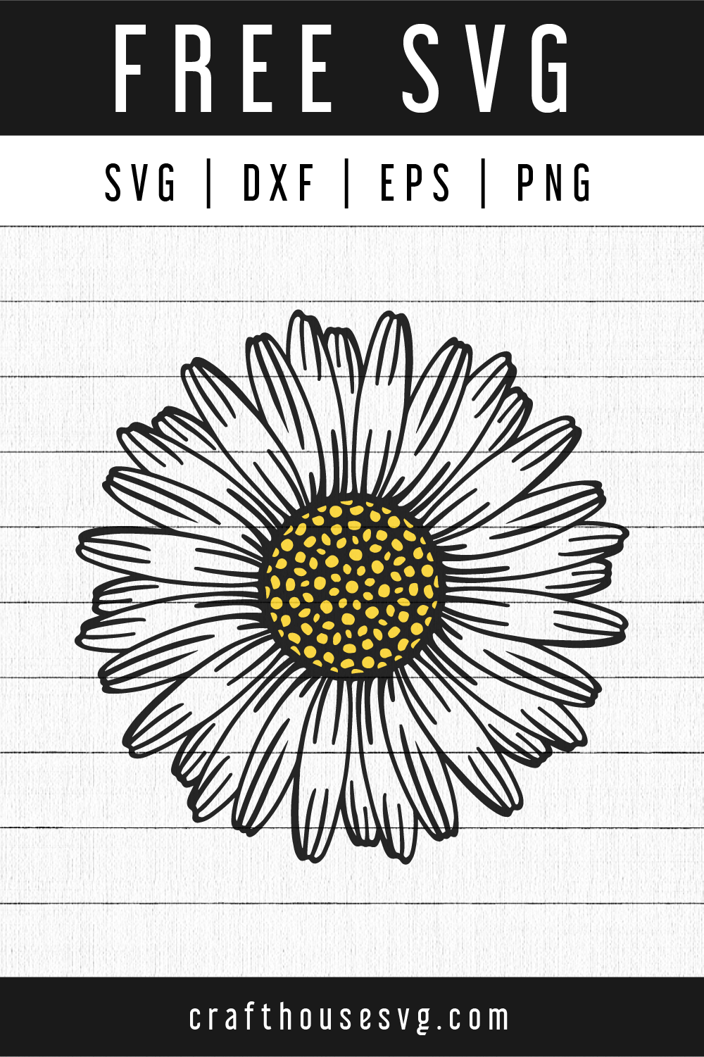 FREE Daisy SVG | FB104 Craft House SVG - SVG files for Cricut and Silhouette