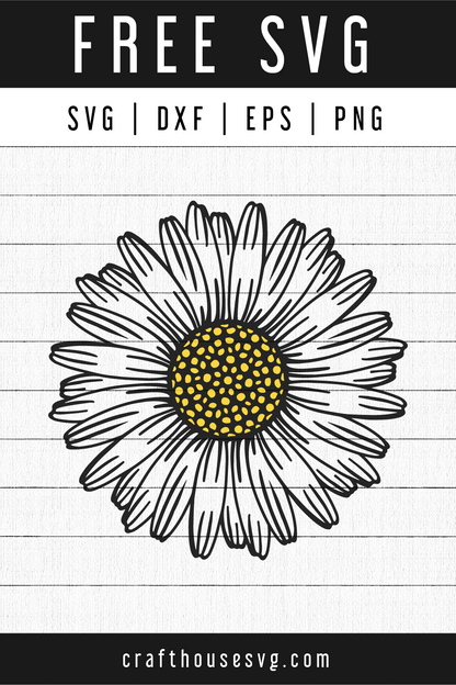 FREE Daisy SVG | FB104 Craft House SVG - SVG files for Cricut and Silhouette