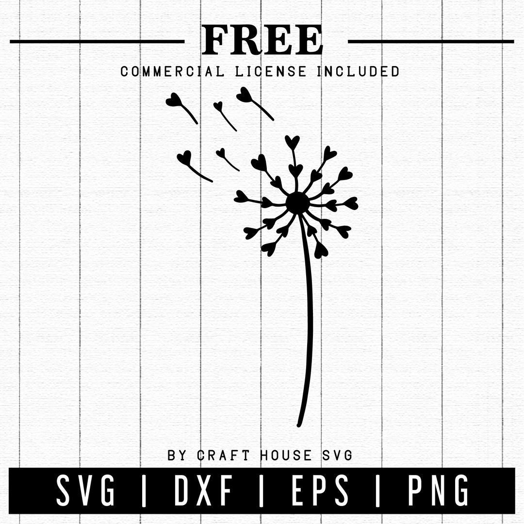 FREE | Dandelion SVG | FB57 Craft House SVG - SVG files for Cricut and Silhouette