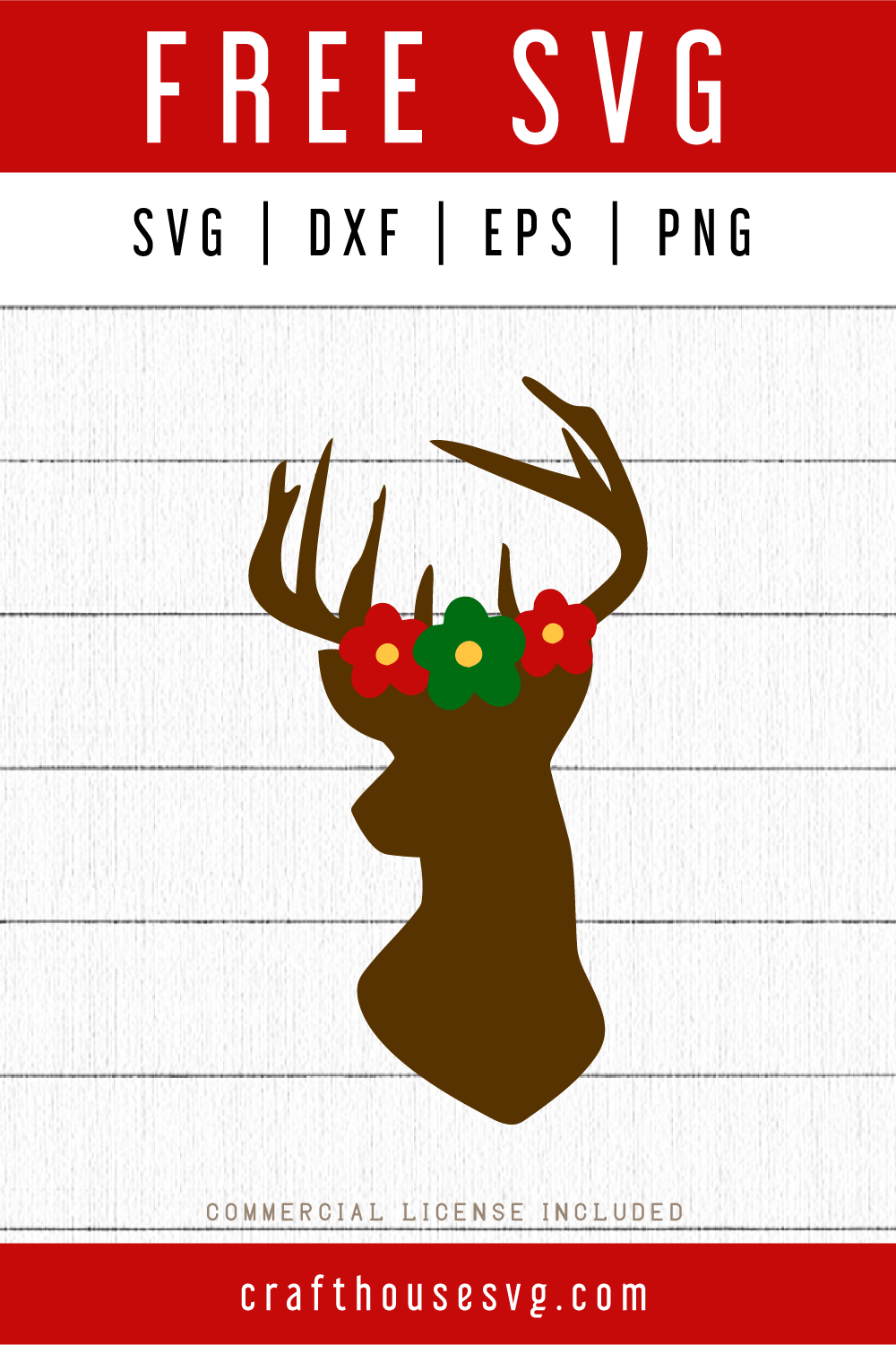 FREE | Deer SVG | FB58 Craft House SVG - SVG files for Cricut and Silhouette