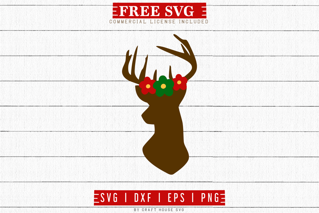 FREE | Deer SVG | FB58 Craft House SVG - SVG files for Cricut and Silhouette