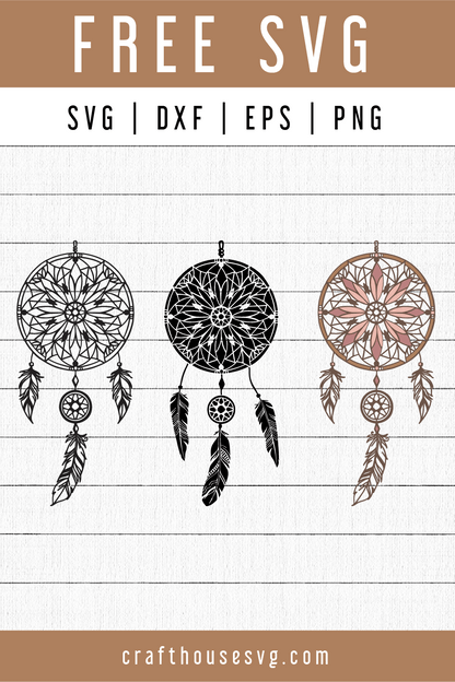 FREE Dreamcatcher SVG | FB97 Craft House SVG - SVG files for Cricut and Silhouette