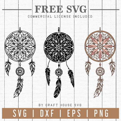 FREE Dreamcatcher SVG | FB97 Craft House SVG - SVG files for Cricut and Silhouette