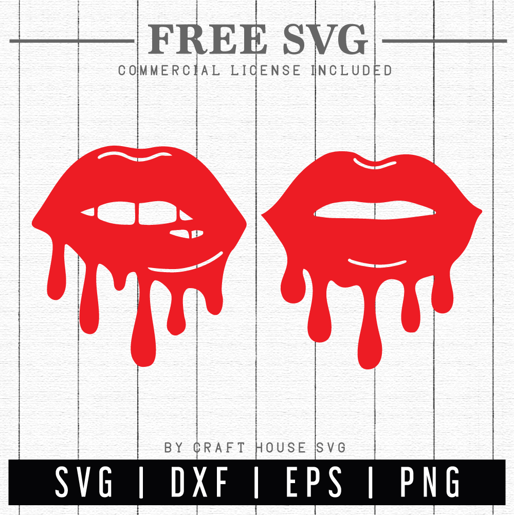 FREE Dripping lips SVG | FB133 Craft House SVG - SVG files for Cricut and Silhouette