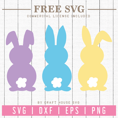 Free Easter Bunnies SVG | FB66 Craft House SVG - SVG files for Cricut and Silhouette
