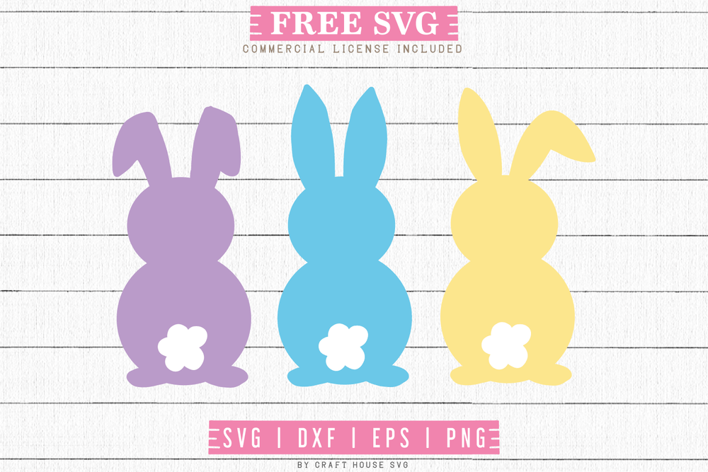 Free Easter Bunnies SVG | FB66 Craft House SVG - SVG files for Cricut and Silhouette