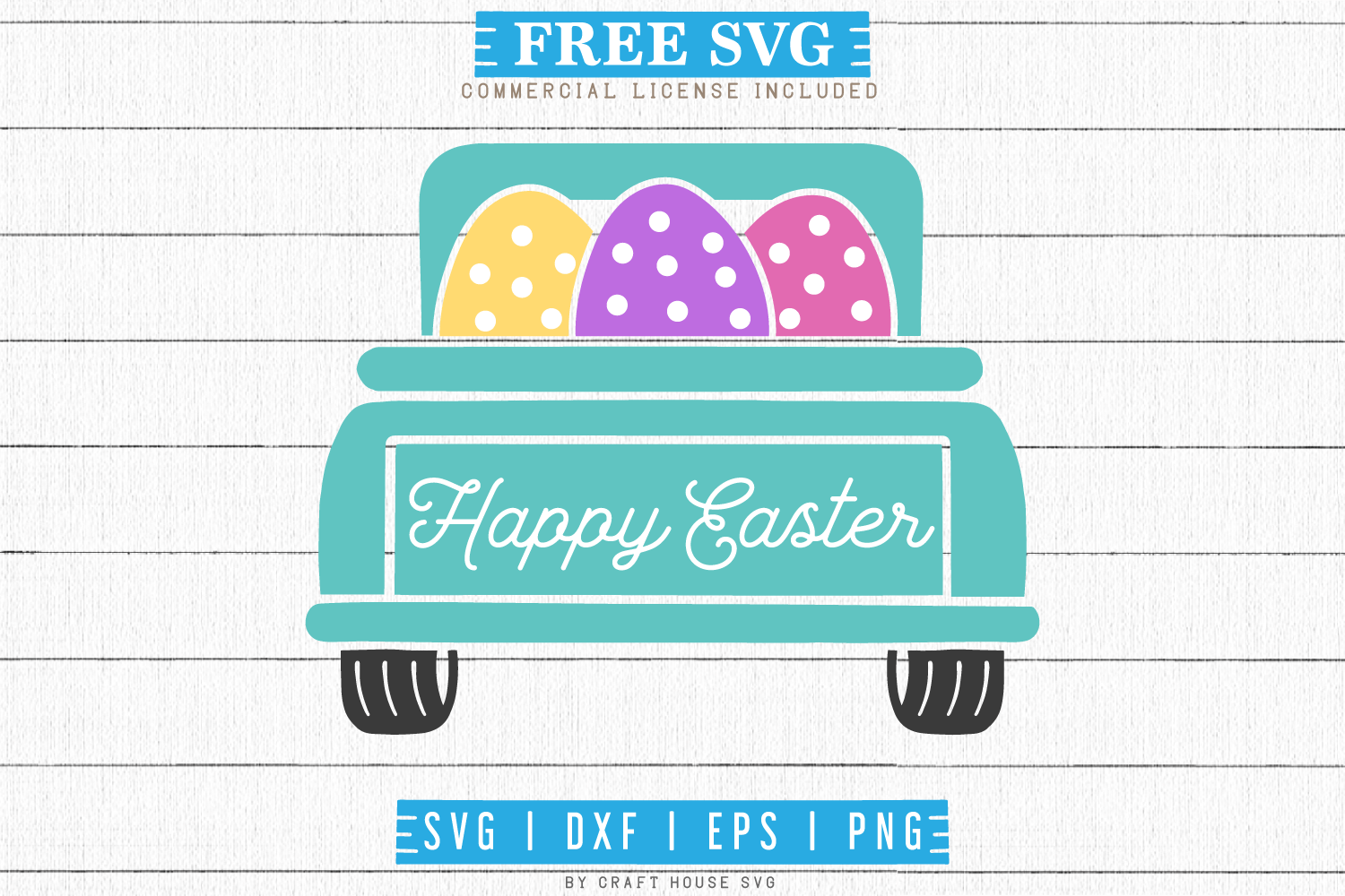 Free Easter Egg Truck SVG | FB65 Craft House SVG - SVG files for Cricut and Silhouette