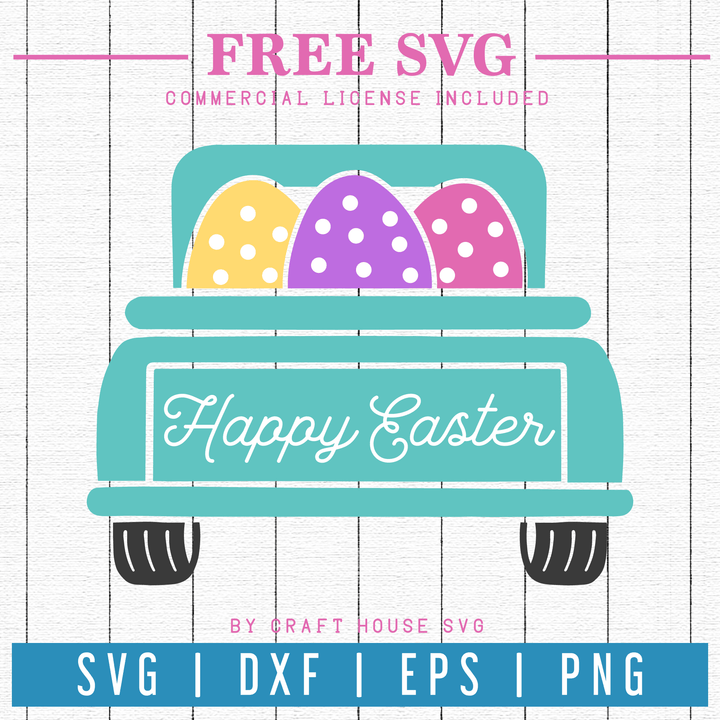 Free Easter Egg Truck SVG | FB65 Craft House SVG - SVG files for Cricut and Silhouette