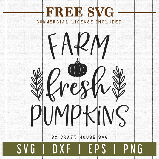 FREE | Farm fresh pumpkins SVG | FB5 Craft House SVG - SVG files for Cricut and Silhouette