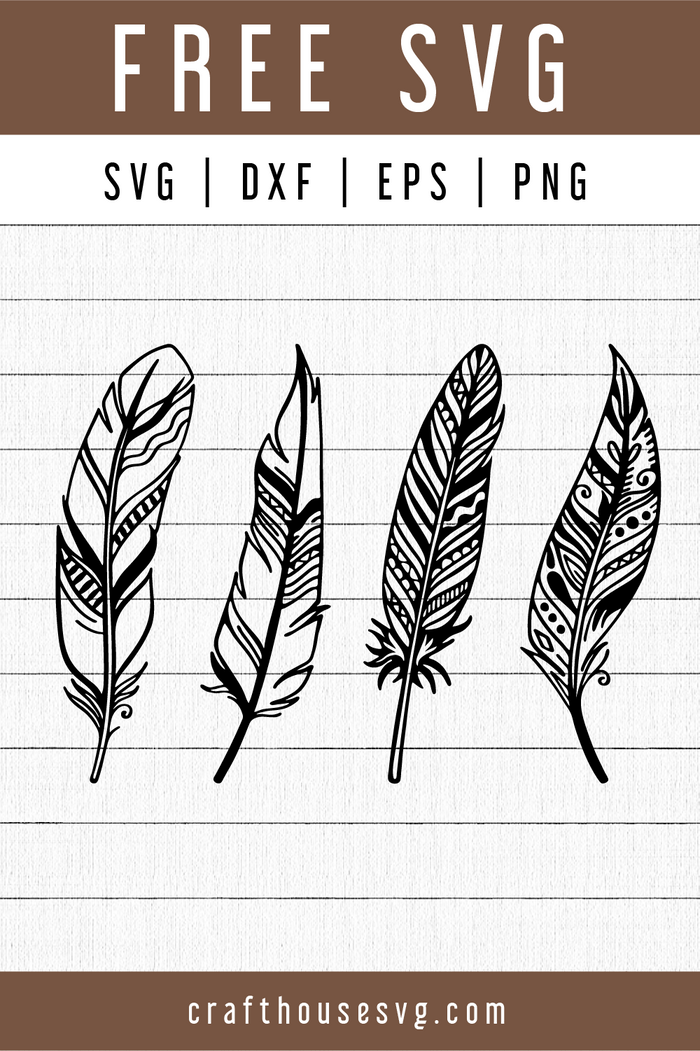 FREE Feather SVG | FB101 - Craft House SVG