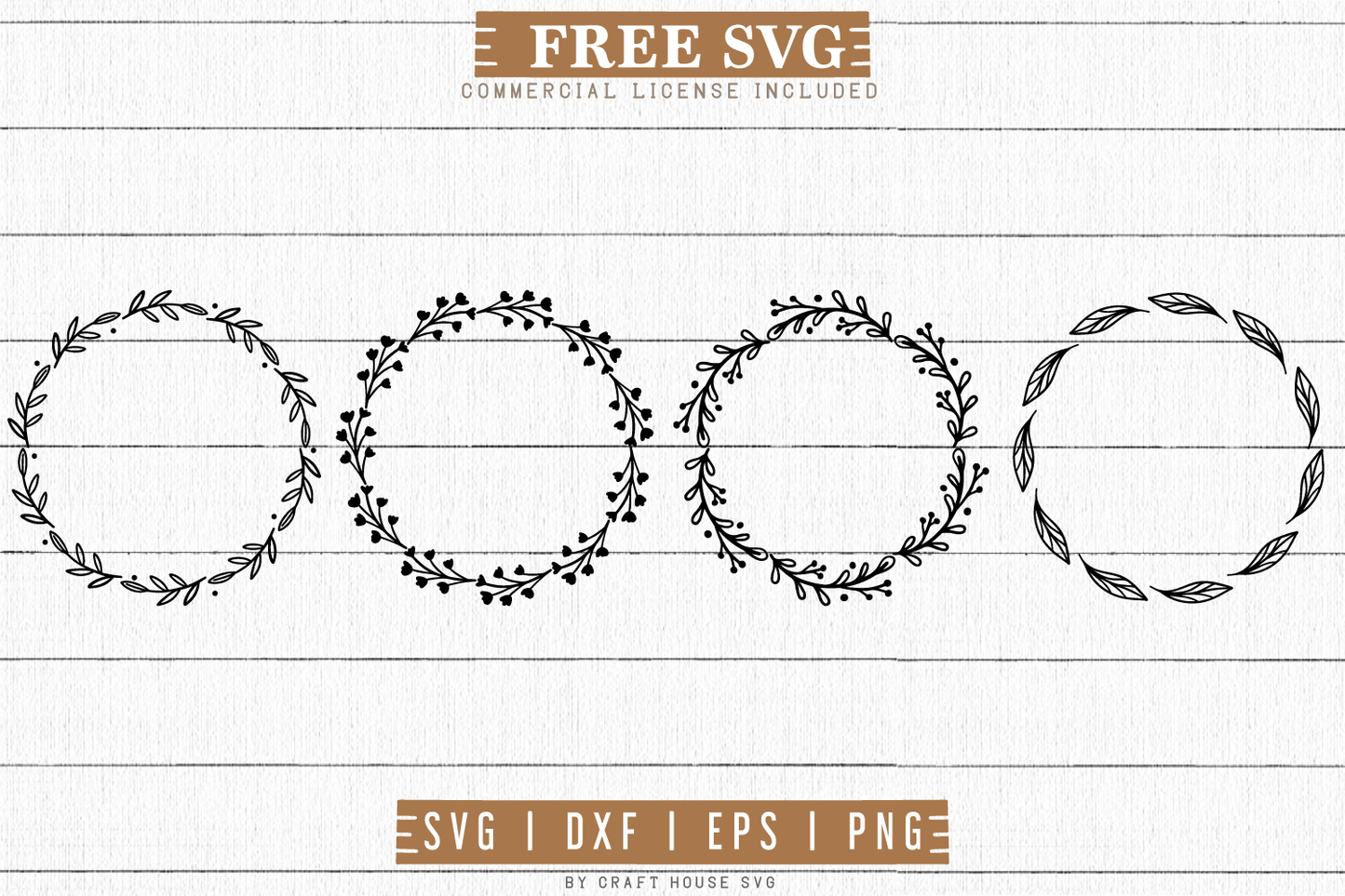 Free Floral wreaths SVG | FB68 Craft House SVG - SVG files for Cricut and Silhouette