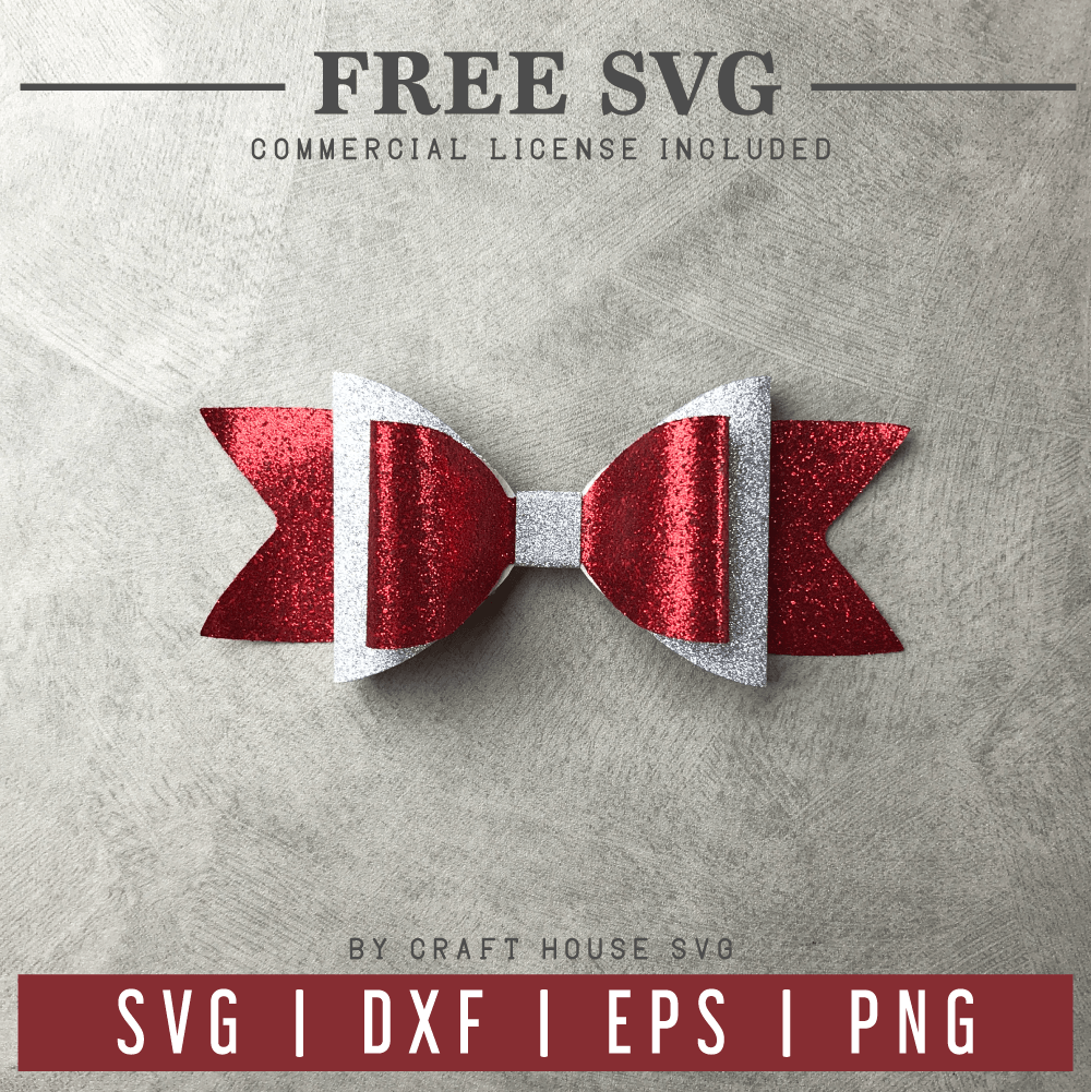 FREE Hair bow SVG | FB125 Craft House SVG - SVG files for Cricut and Silhouette