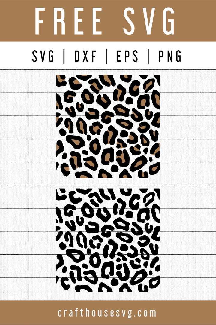 FREE Leopard Print SVG | FB108 Craft House SVG - SVG files for Cricut and Silhouette