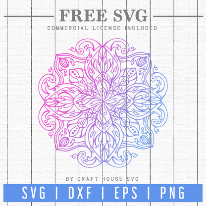 Free Mandala SVG | FB78 Craft House SVG - SVG files for Cricut and Silhouette