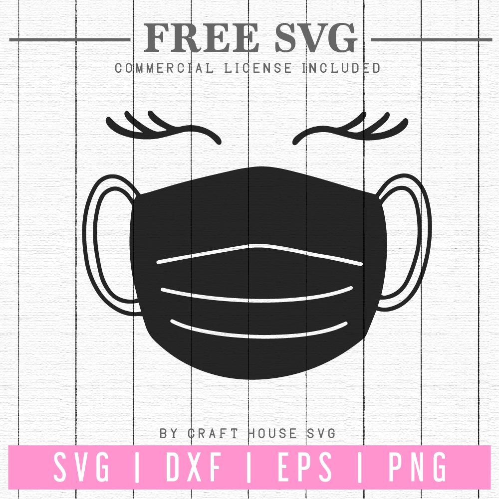 FREE Mask and lashes SVG | FB99 Craft House SVG - SVG files for Cricut and Silhouette