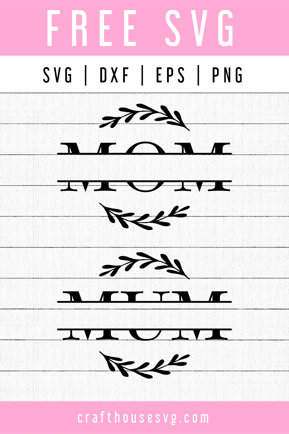 FREE Mom split monogram SVG | FB98 Craft House SVG - SVG files for Cricut and Silhouette