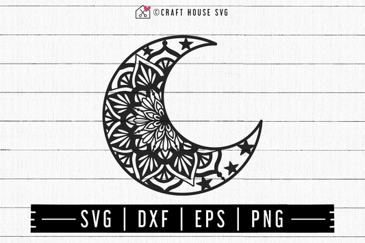 FREE Moon Mandala SVG | FB106 Craft House SVG - SVG files for Cricut and Silhouette