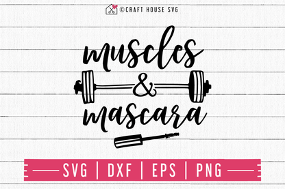 FREE Muscles and mascara SVG | FB124 Craft House SVG - SVG files for Cricut and Silhouette