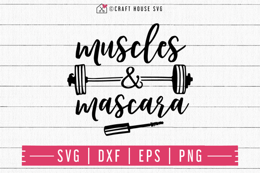 FREE Muscles and mascara SVG | FB124 Craft House SVG - SVG files for Cricut and Silhouette