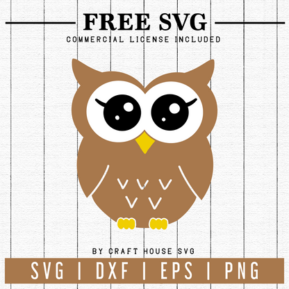 Free Owl SVG | FB60 Craft House SVG - SVG files for Cricut and Silhouette