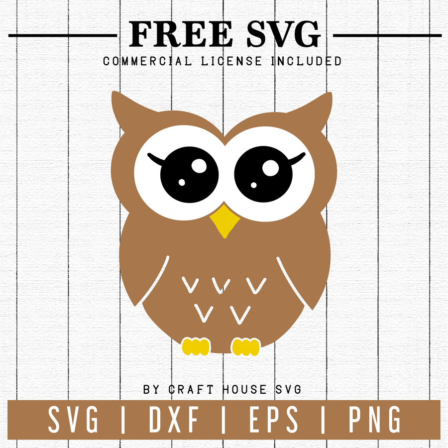Free Owl SVG | FB60 Craft House SVG - SVG files for Cricut and Silhouette