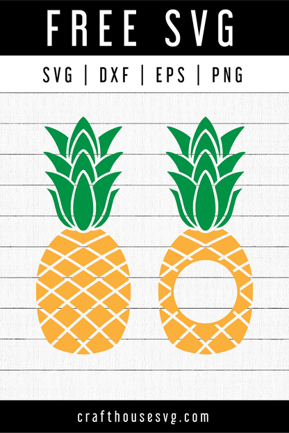 FREE Pineapple SVG | FB123 Craft House SVG - SVG files for Cricut and Silhouette