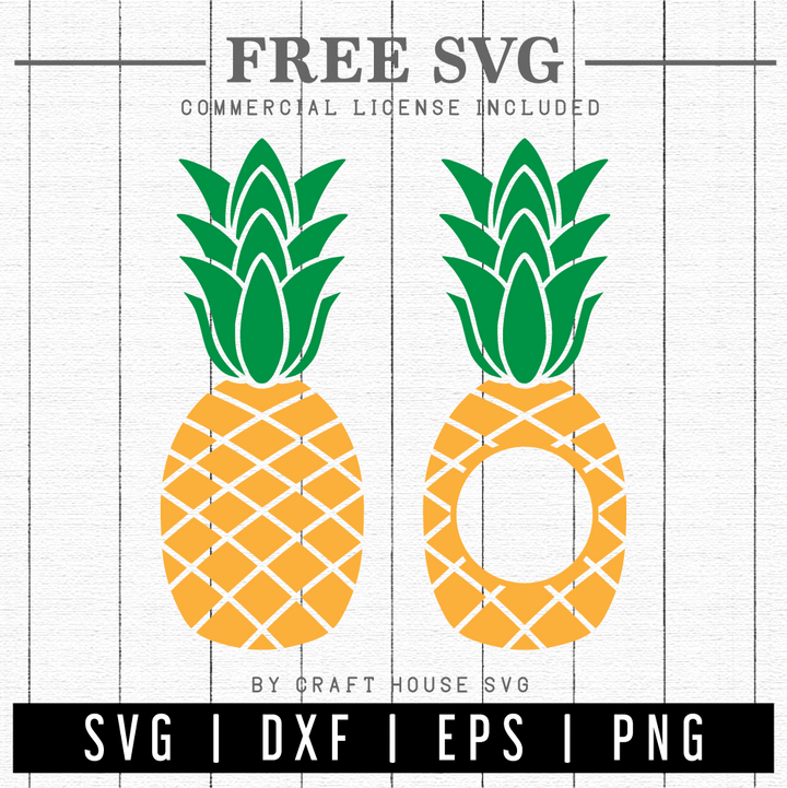 FREE Pineapple SVG | FB123 Craft House SVG - SVG files for Cricut and Silhouette