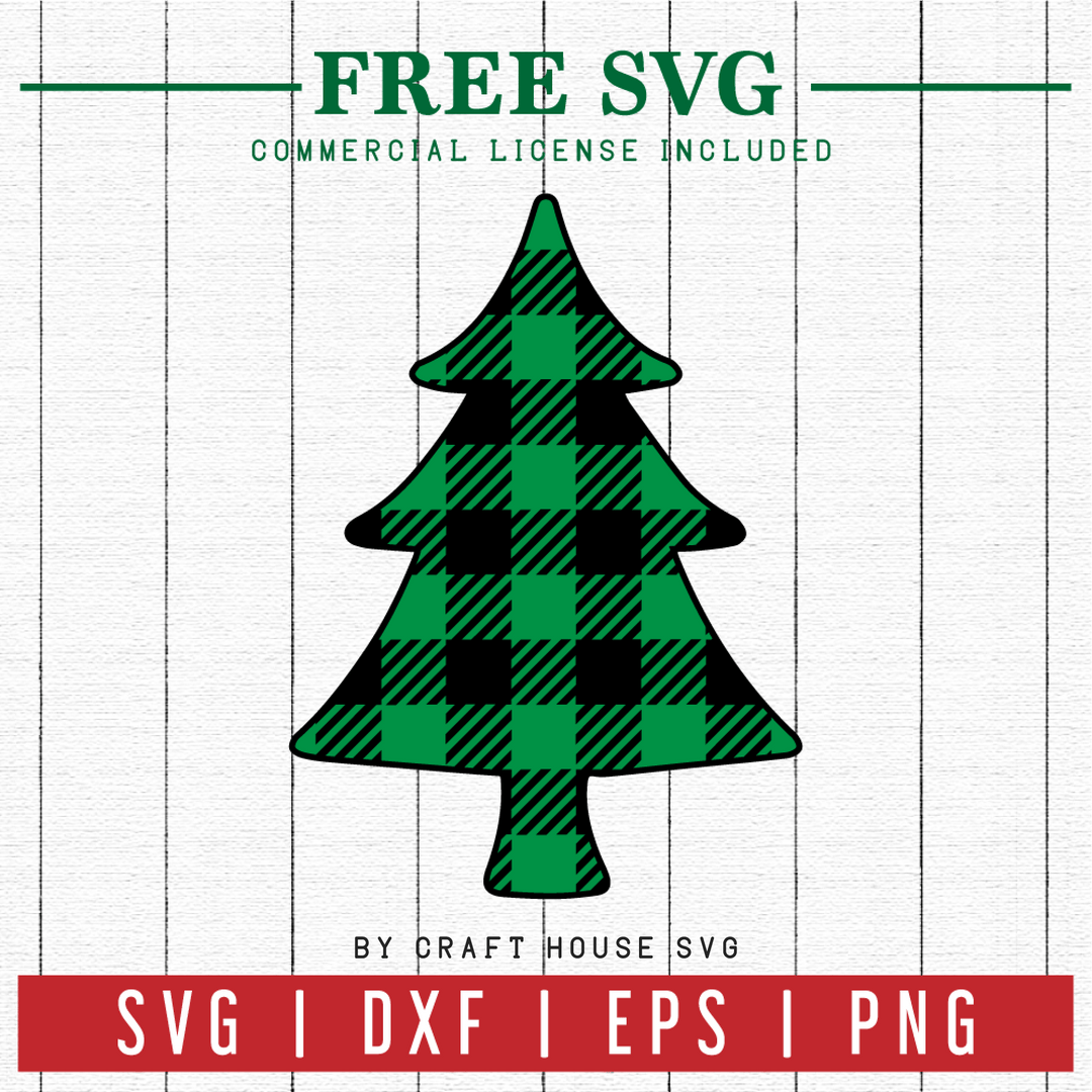 FREE | Plaid Christmas Tree SVG | FB9 Craft House SVG - SVG files for Cricut and Silhouette