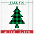 FREE | Plaid Christmas Tree SVG | FB9 Craft House SVG - SVG files for Cricut and Silhouette