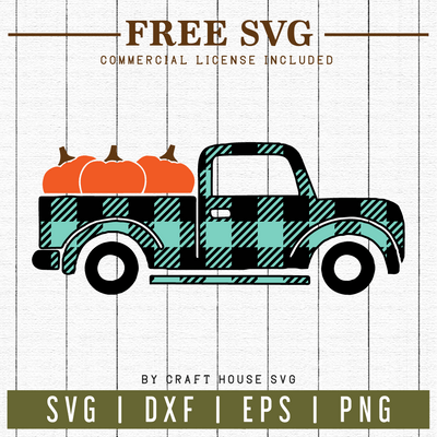 FREE | Plaid Fall truck SVG | FB7 Craft House SVG - SVG files for Cricut and Silhouette