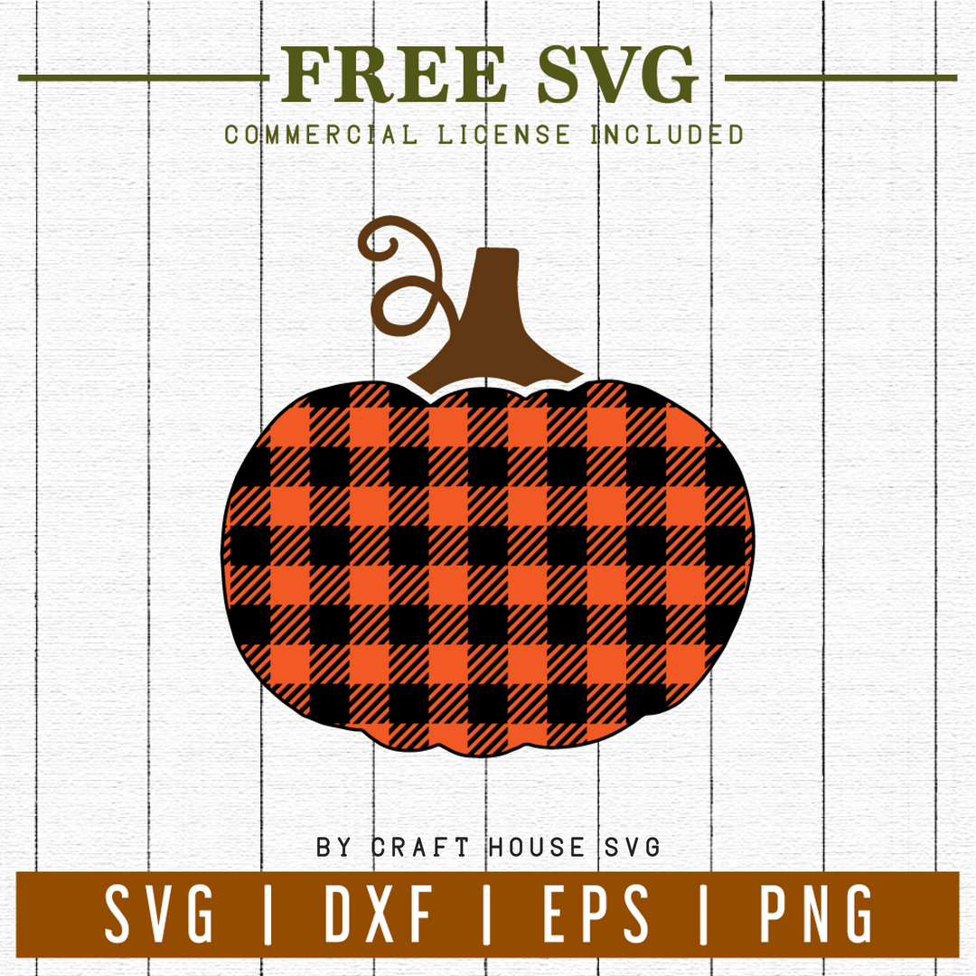 FREE | Plaid Pumpkin SVG | FB3 Craft House SVG - SVG files for Cricut and Silhouette