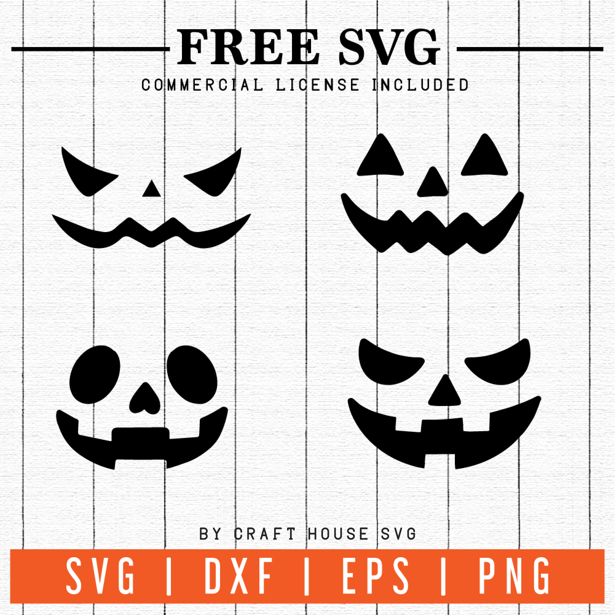 FREE | Pumpkin Faces SVG | FB6 Craft House SVG - SVG files for Cricut and Silhouette