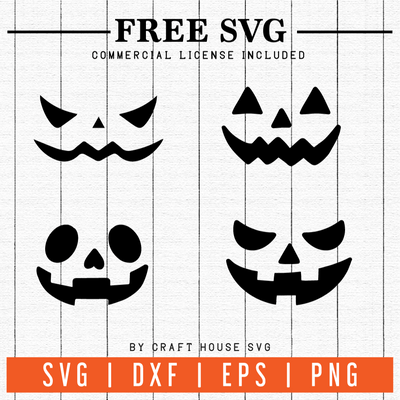 FREE | Pumpkin Faces SVG | FB6 Craft House SVG - SVG files for Cricut and Silhouette