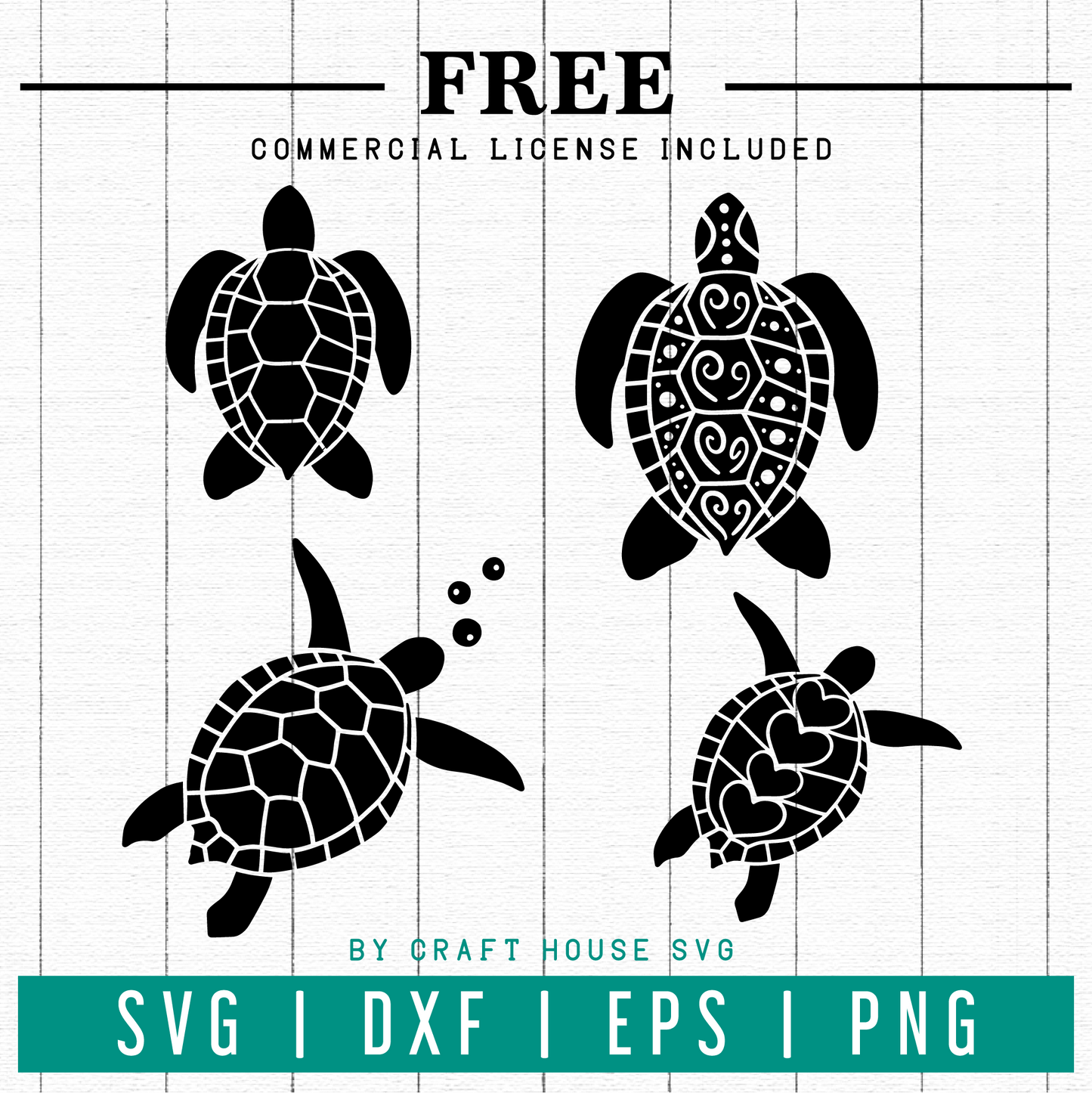 FREE | Sea turtles SVG | FB27 Craft House SVG - SVG files for Cricut and Silhouette
