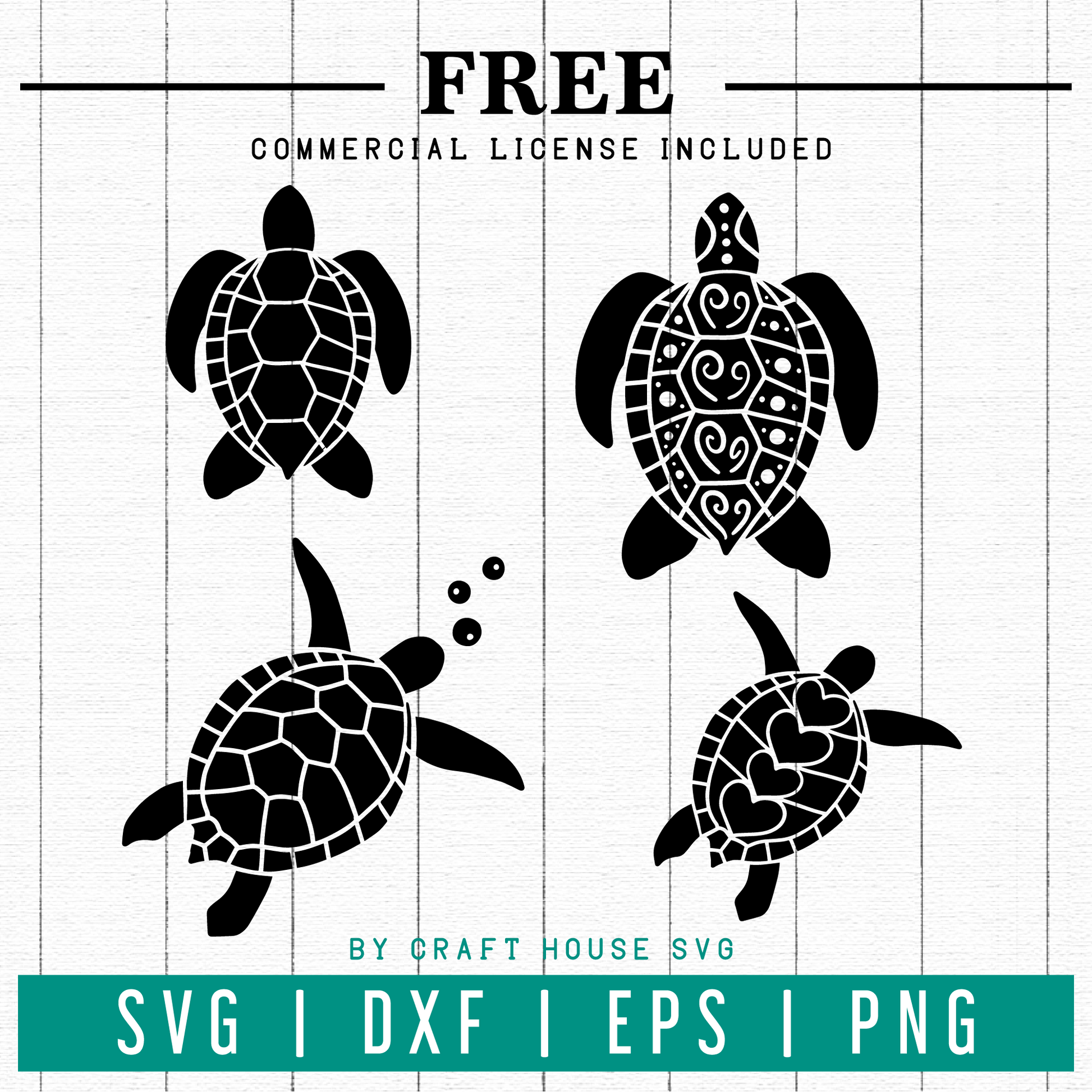 FREE | Sea turtles SVG | FB27 Craft House SVG - SVG files for Cricut and Silhouette